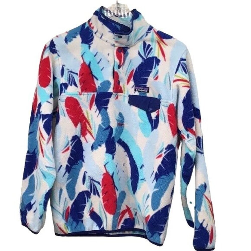 Patagonia Snap-T W M Feather Dancer Light Weight Pull Over Fleece Sweater Jacket